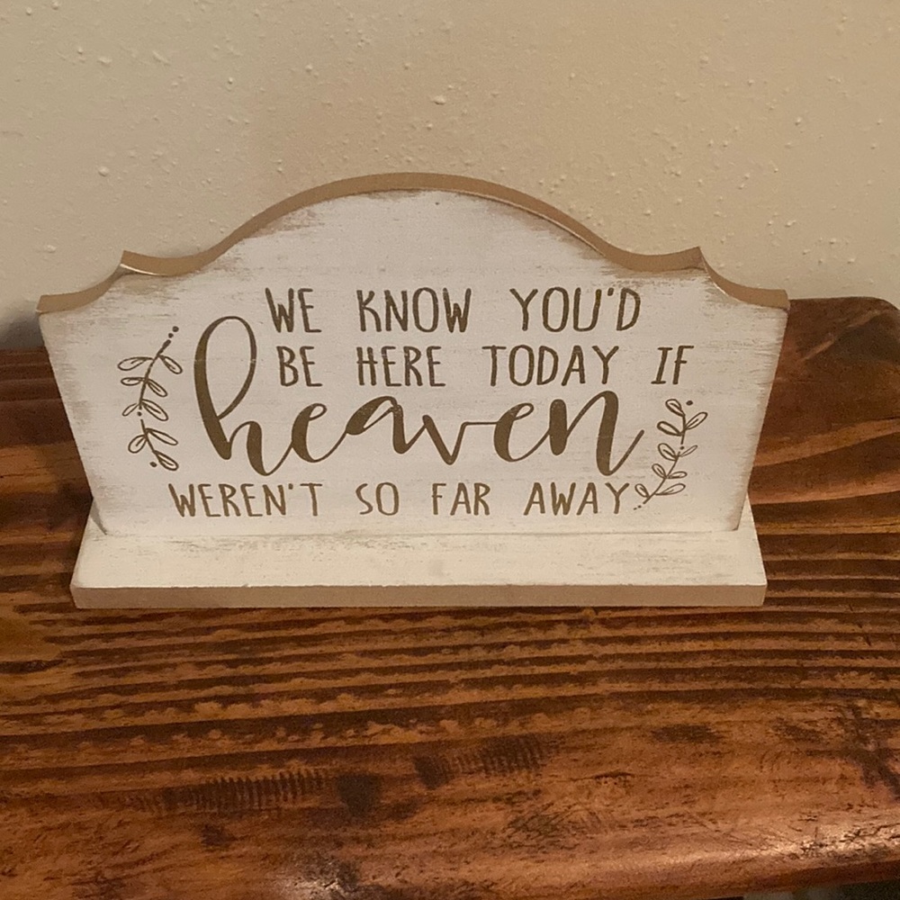 White and Gold sign for wedding